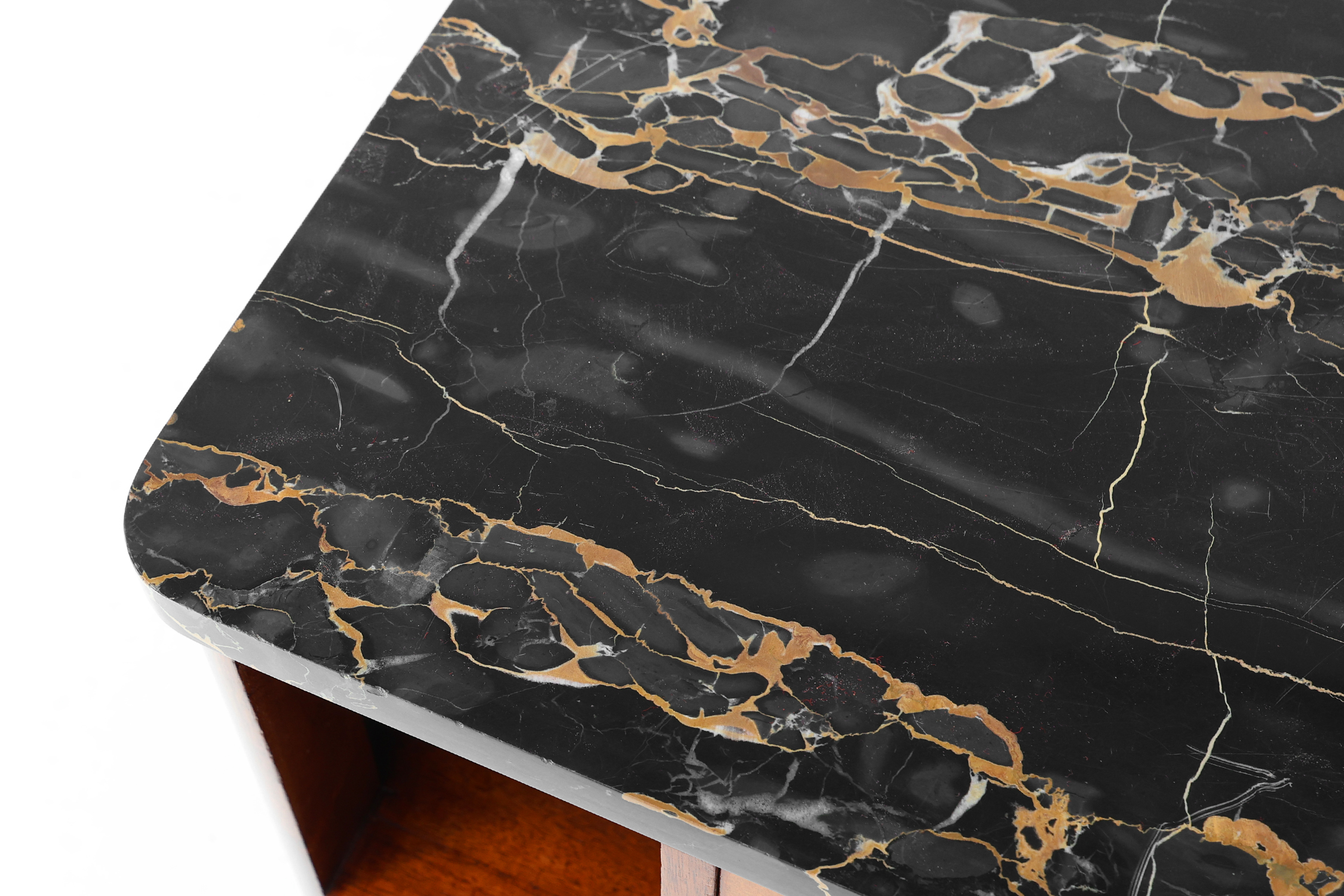 Pair of French Art Deco nightstand with stunning marble tops, 1920sthumbnail